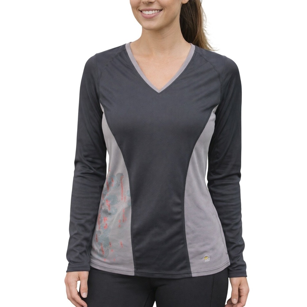 Mountain Hardwear Long Sleeve‎ V Neck Athletic Shirt Womens S Hiking Outdoor